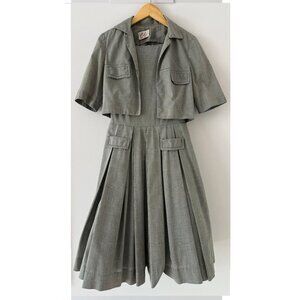 Vintage 1950s Carlye Dress & Bolero Jacket set Size 12